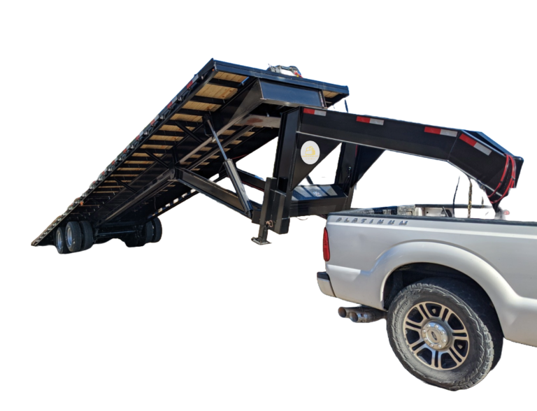 goose neck trailer for container delivery