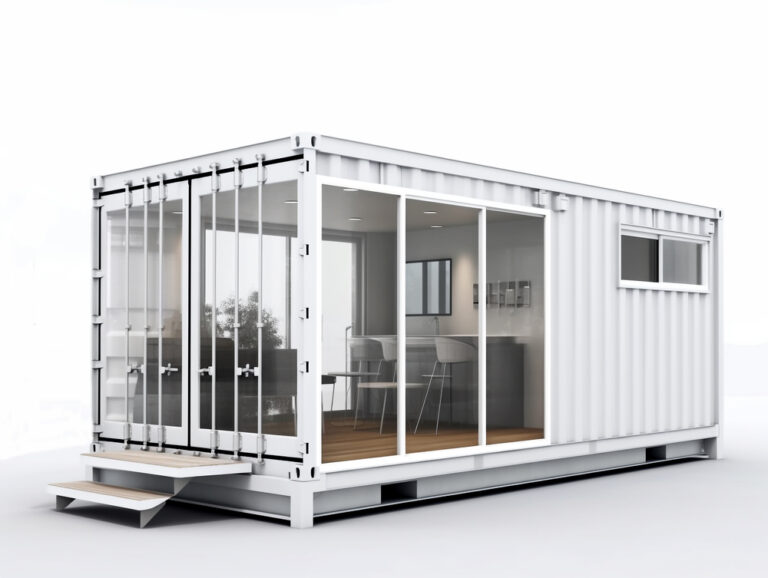 shipping container converted into office