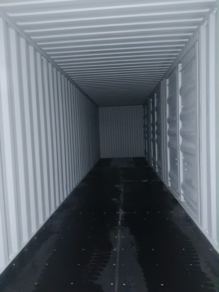 interior of 40 feet side doors shipping container