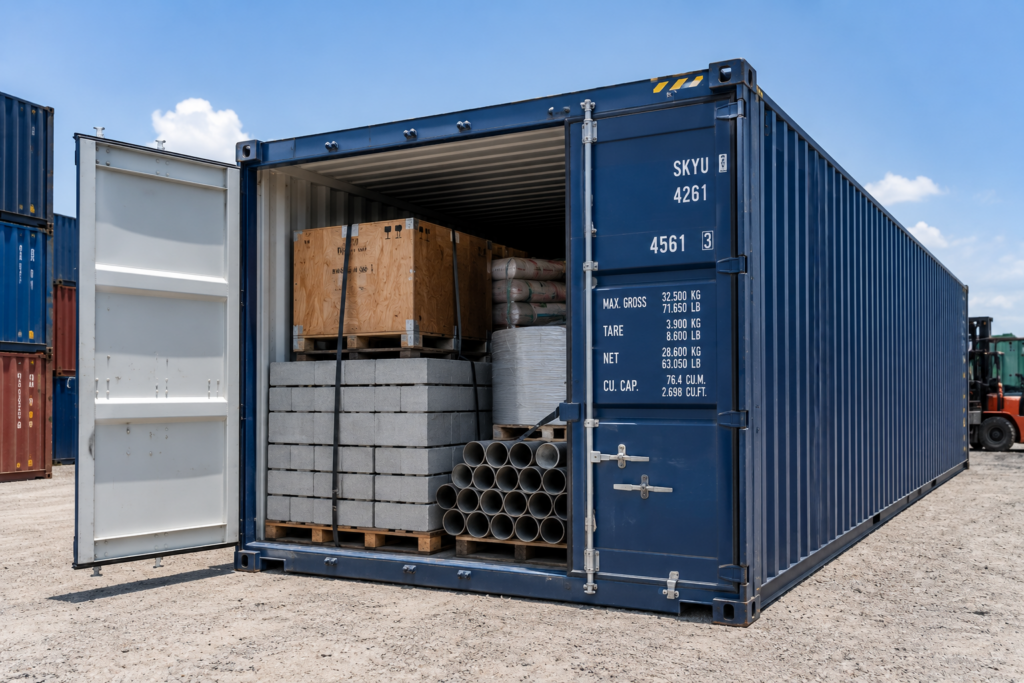 40ft container storage capacity