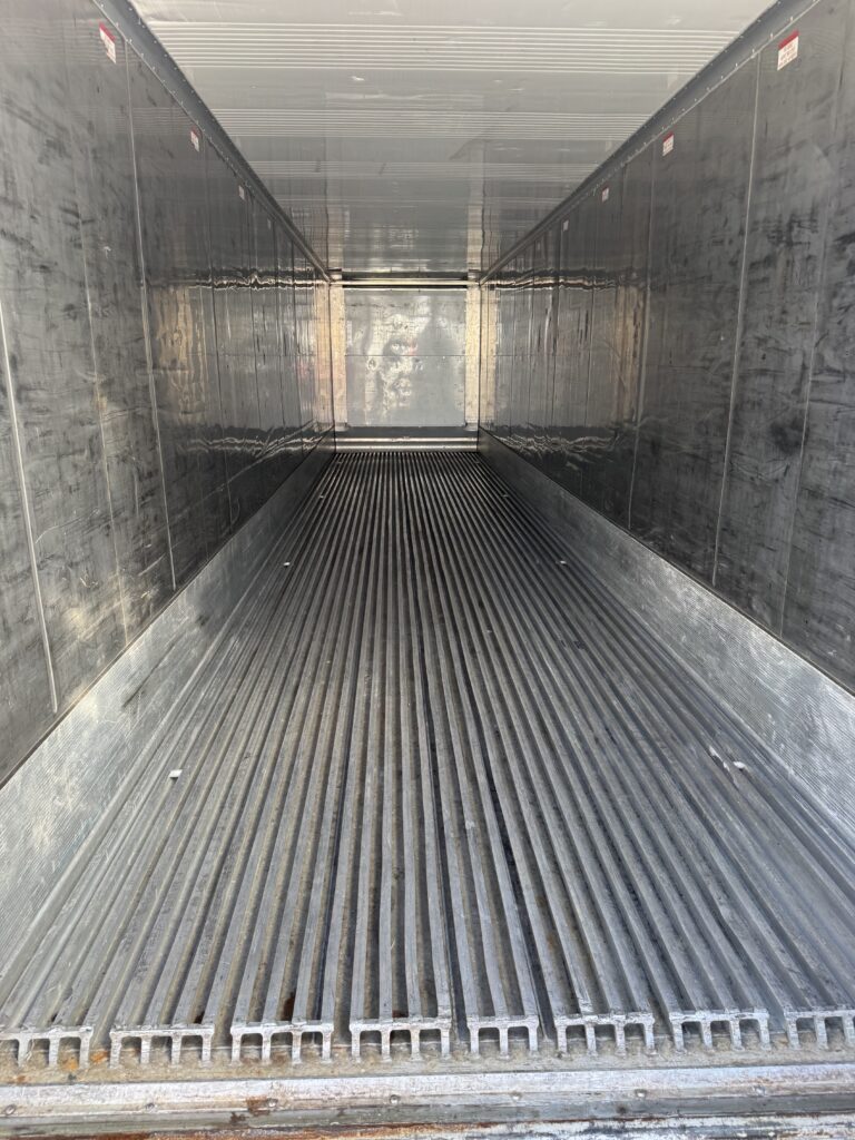 inside refrigerated cargo container