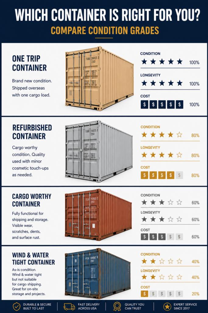 condition grades of shipping containers