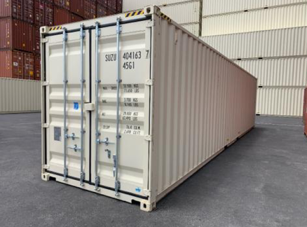 40 foot one trip shipping container in white