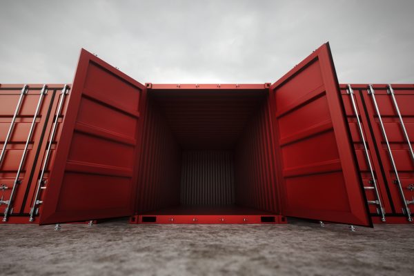 open 20' storage container